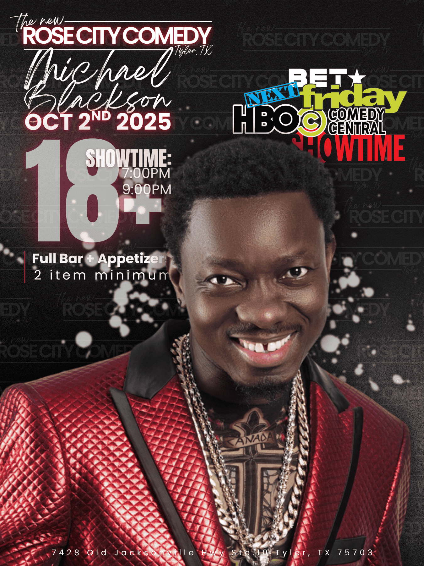 Michael Blackson tour poster — 2026–2027